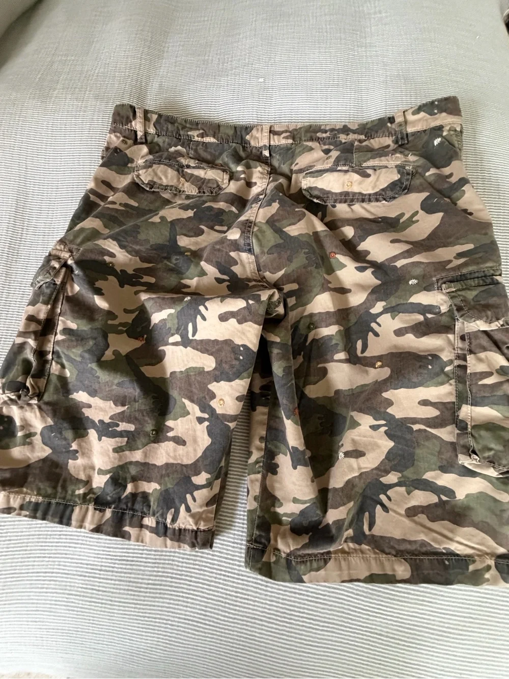 40Weft Camouflage Cargo Shorts - Green & Tan